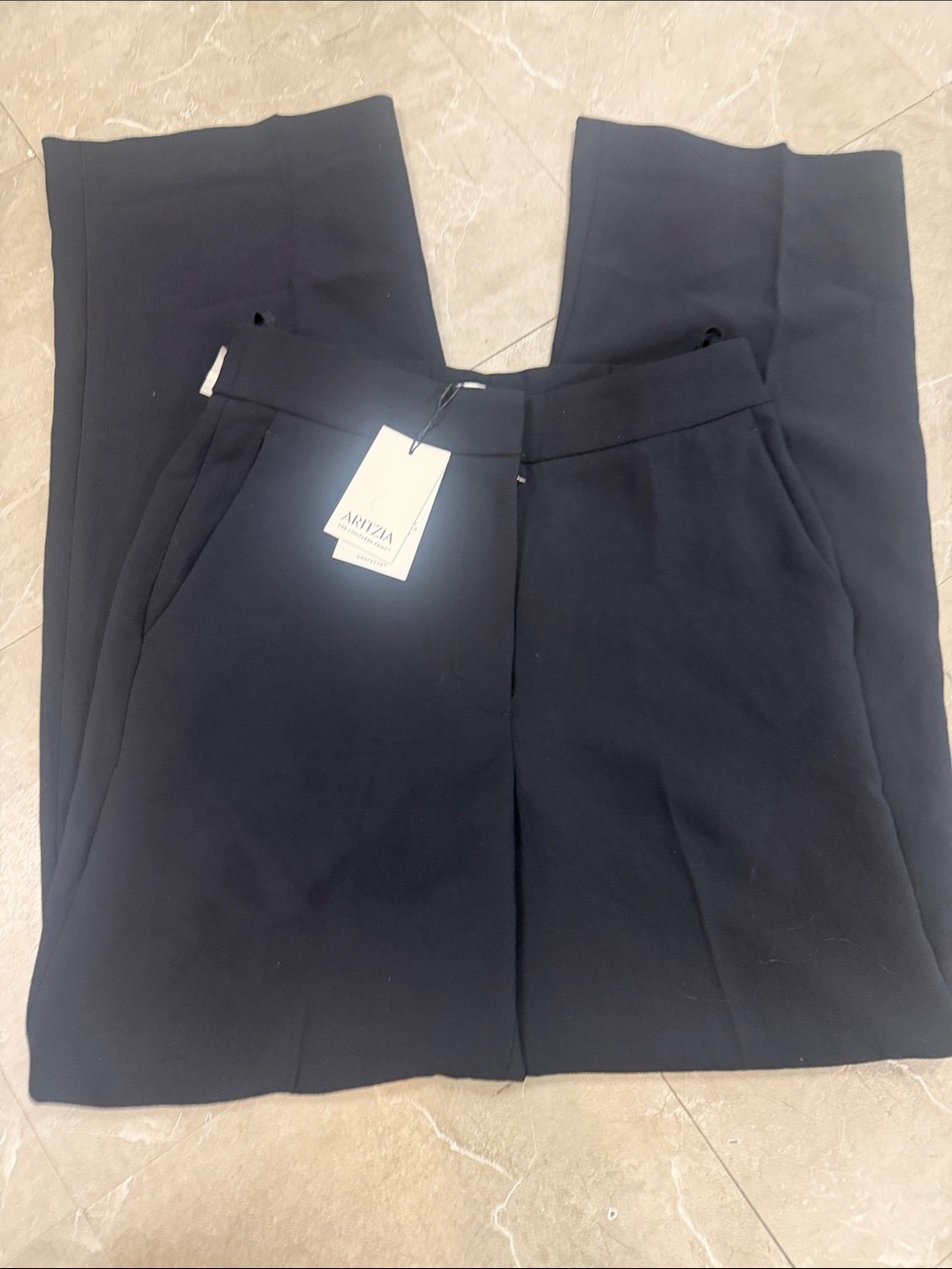 Aritzia womens black tailored pants